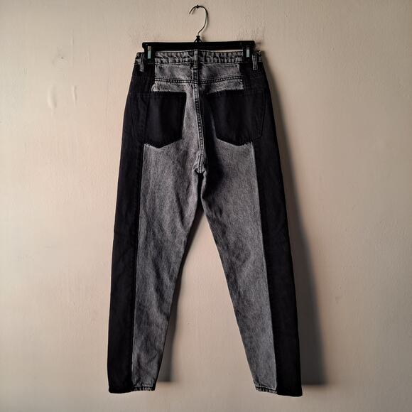 Adika Black & Gray Colorblock Cotton Straight Leg Jeans Pants Womens Size S(NWT) - Picture 10 of 16